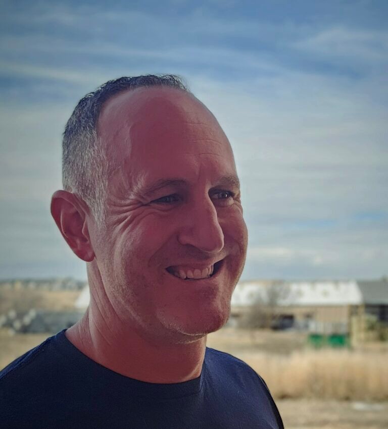 Sean working in his shop